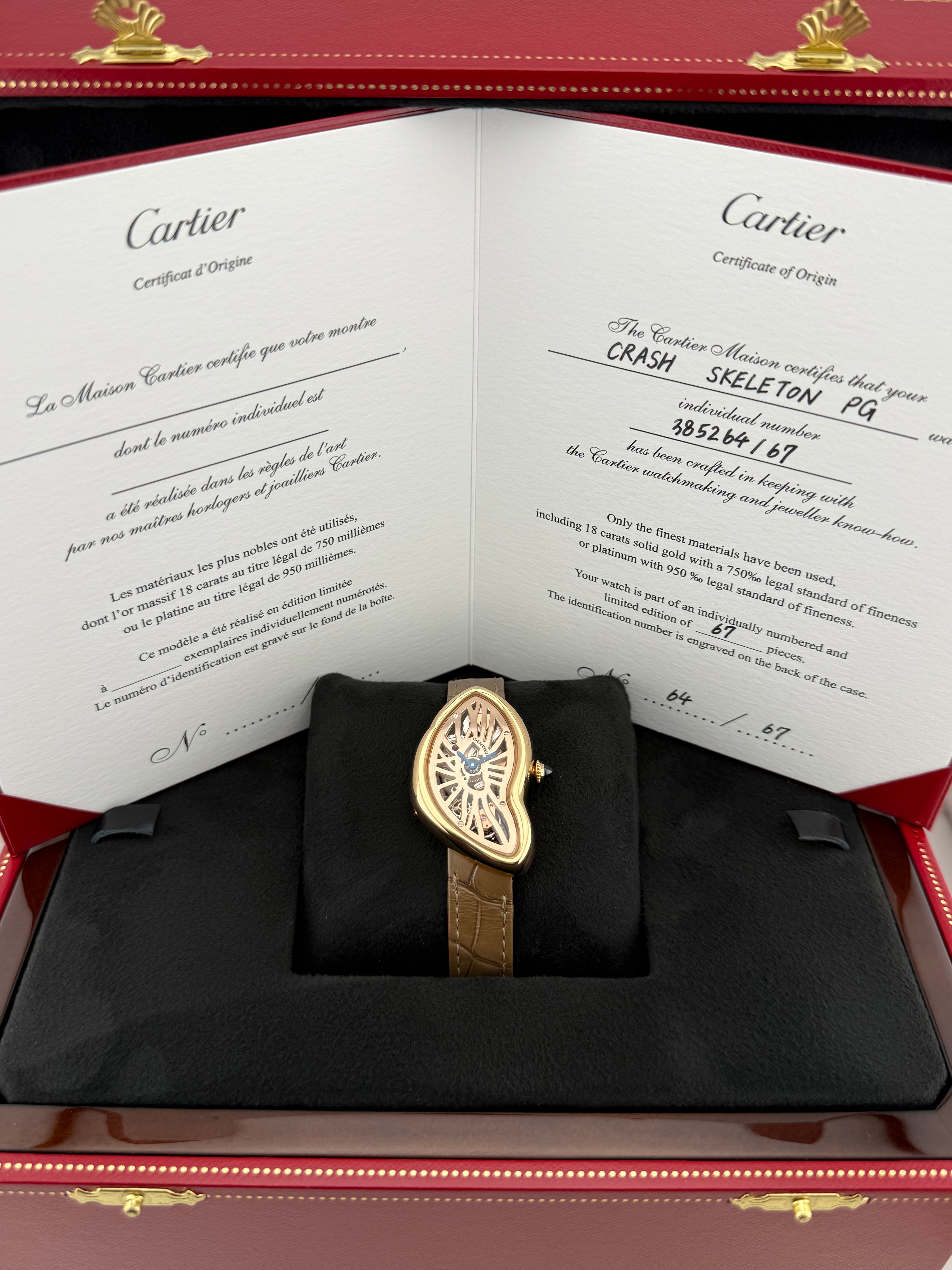 Cartier Crash Skeleton Rose Gold full set ref. CRWHCH0006