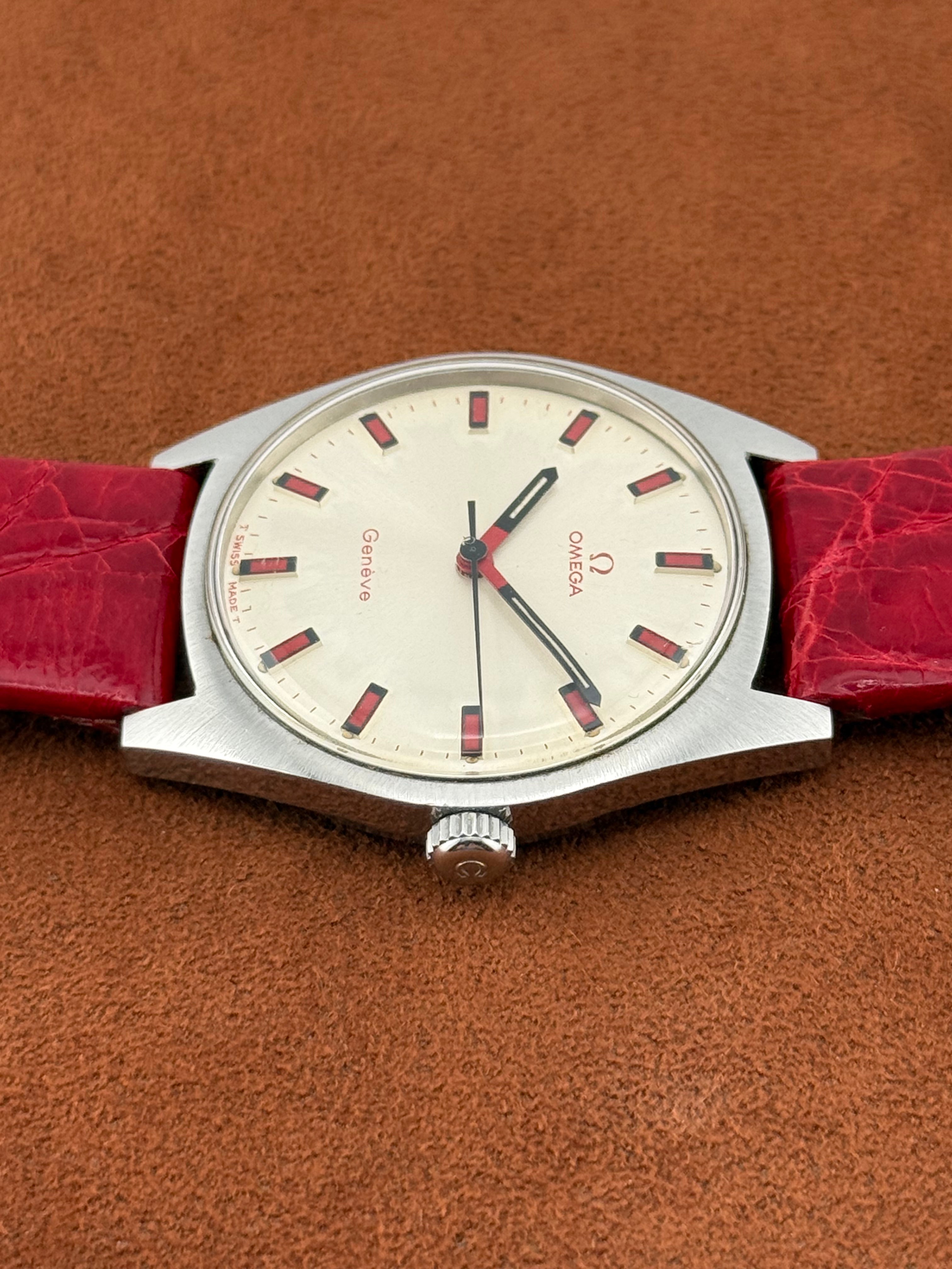 Omega Genève “Red Devil” Ref. 135.041 – Stainless Steel