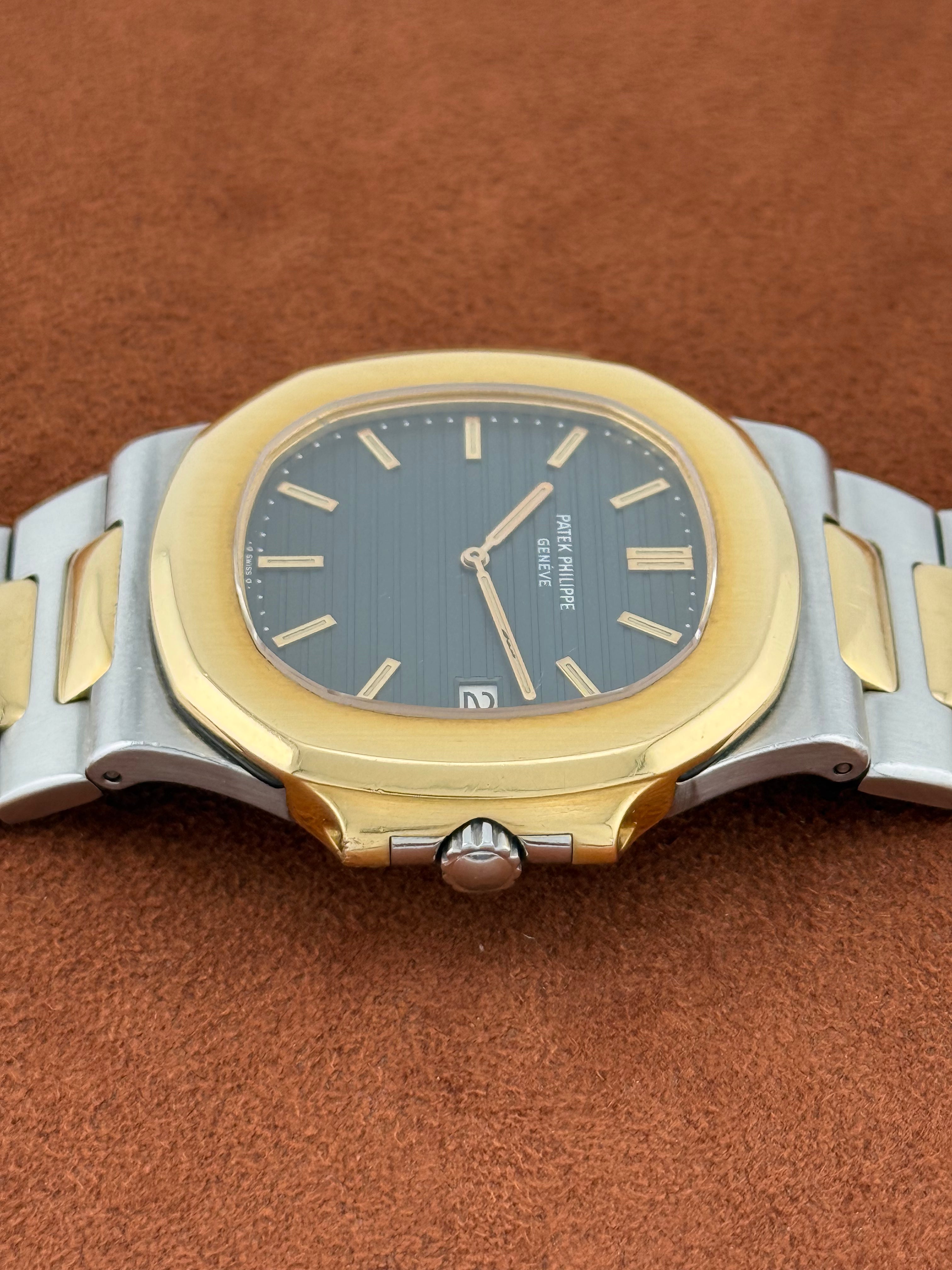 Patek Philippe Nautilus Ref. 3700/1AJ – Two-Tone Jumbo, Blue Dial
