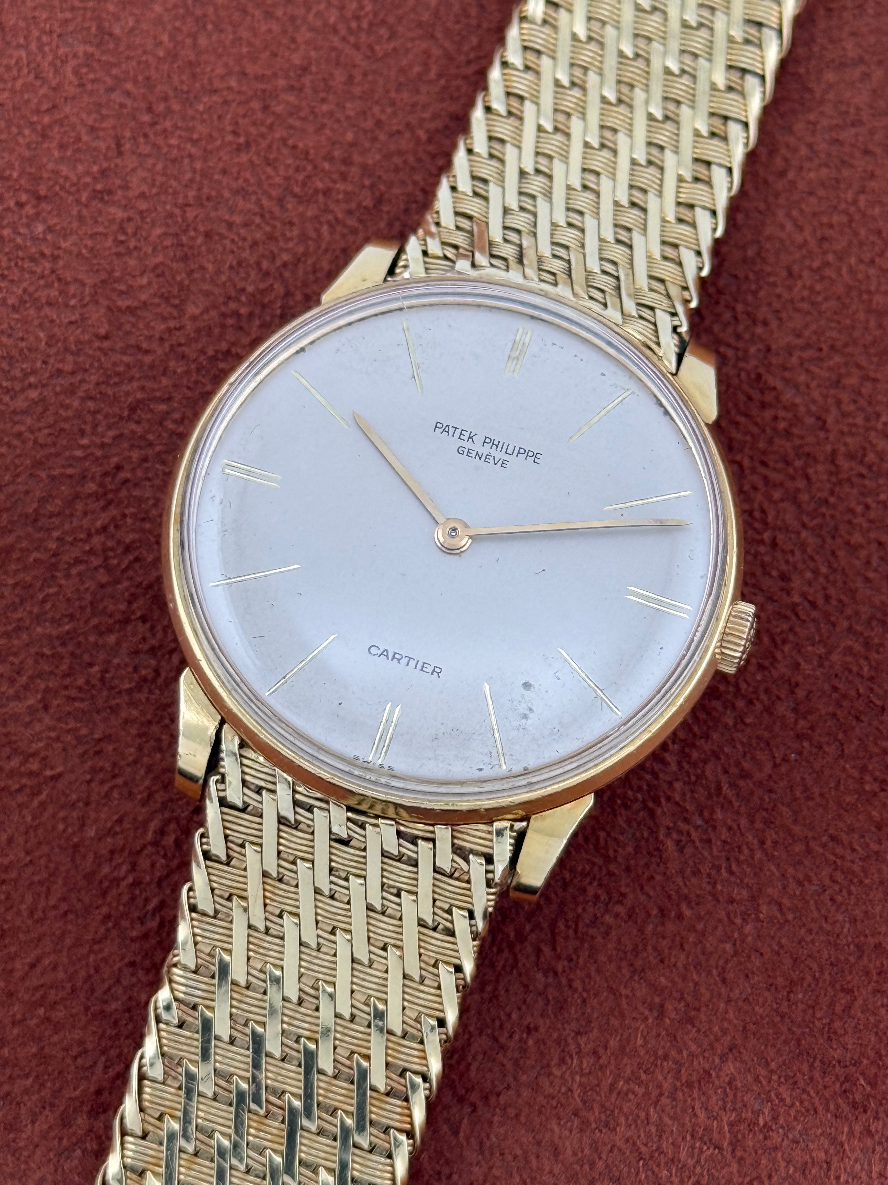 Patek Philippe Calatrava Retailed by Cartier Ref. 25734 – 18K Gold Bracelet, Extract from the Archives