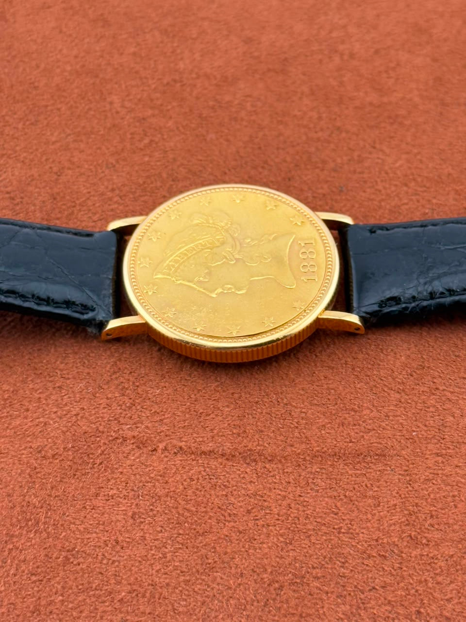 Piaget Ten Dollar Coin Watch Ref. 950B — Yellow Gold, 1881 Liberty Head, Circa 1970s