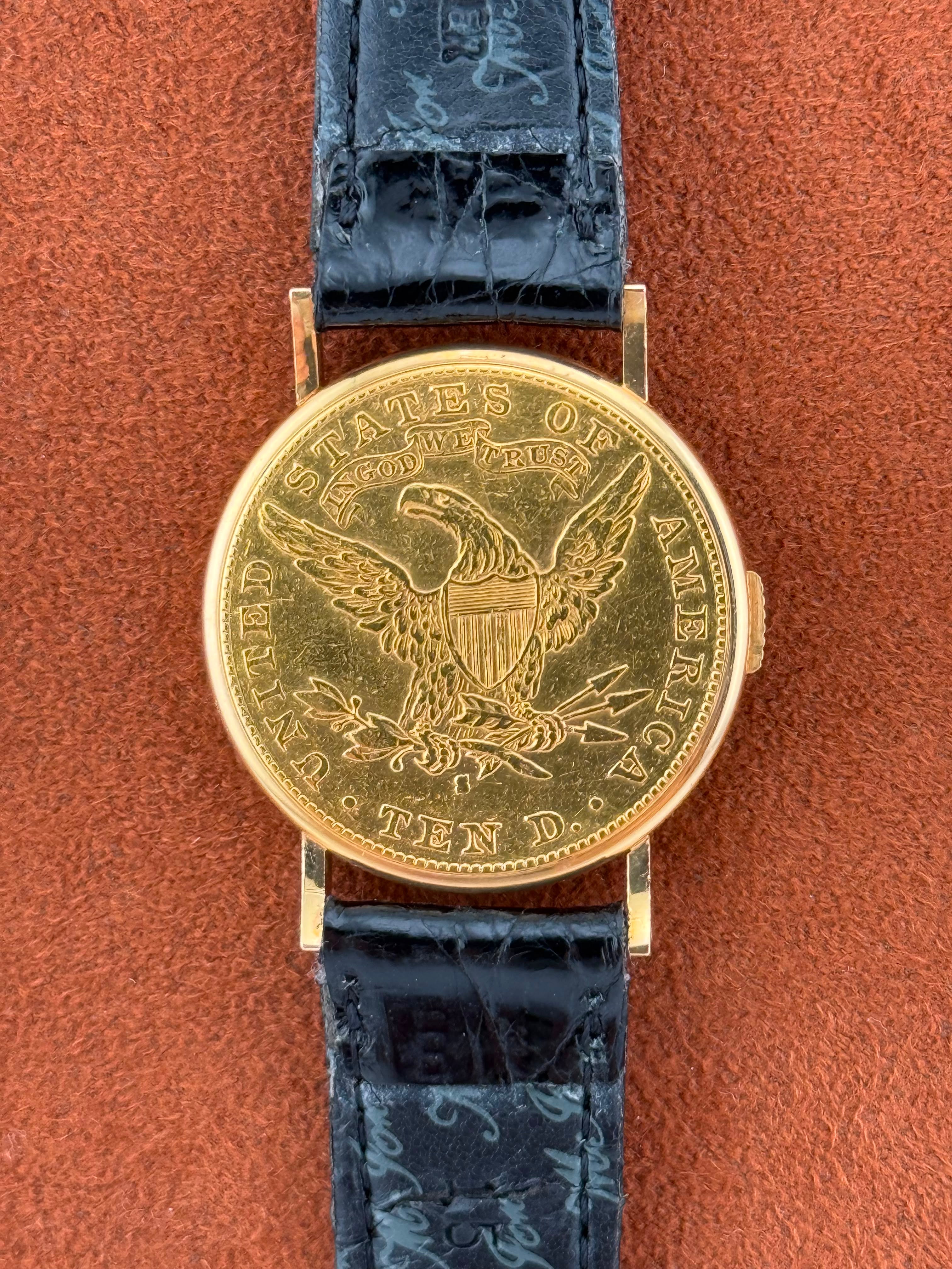 Piaget Ten Dollar Coin Watch Ref. 950B — Yellow Gold, 1881 Liberty Head, Circa 1970s