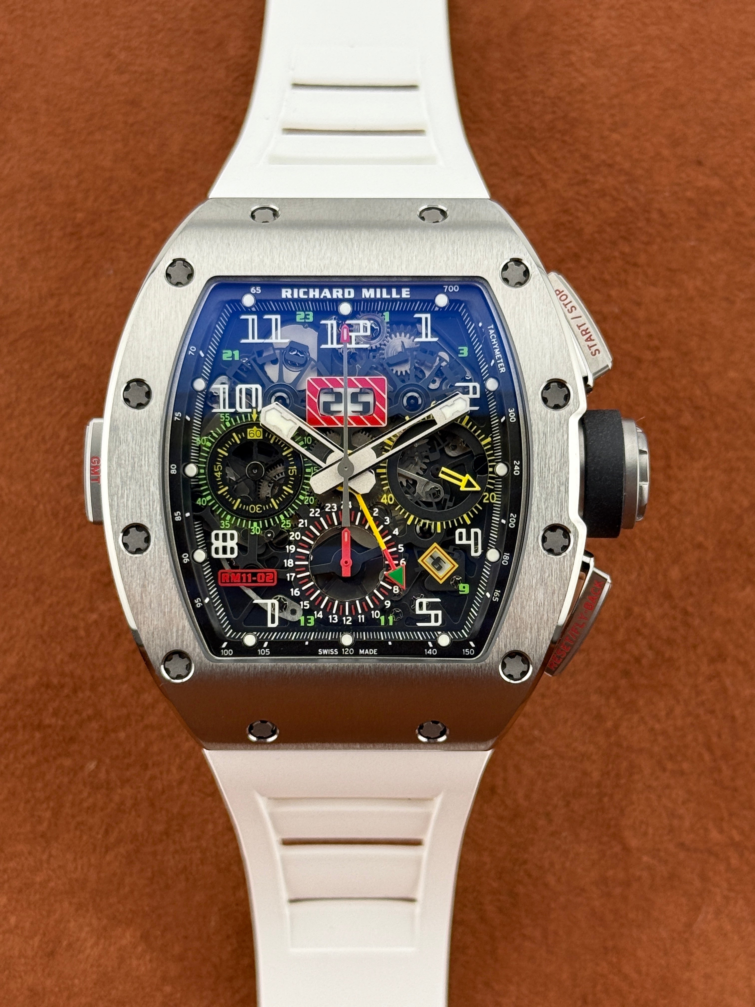Richard Mille RM 11-02 Ti, Automatic Flyback Chronograph Dual Time Zone, Titanium