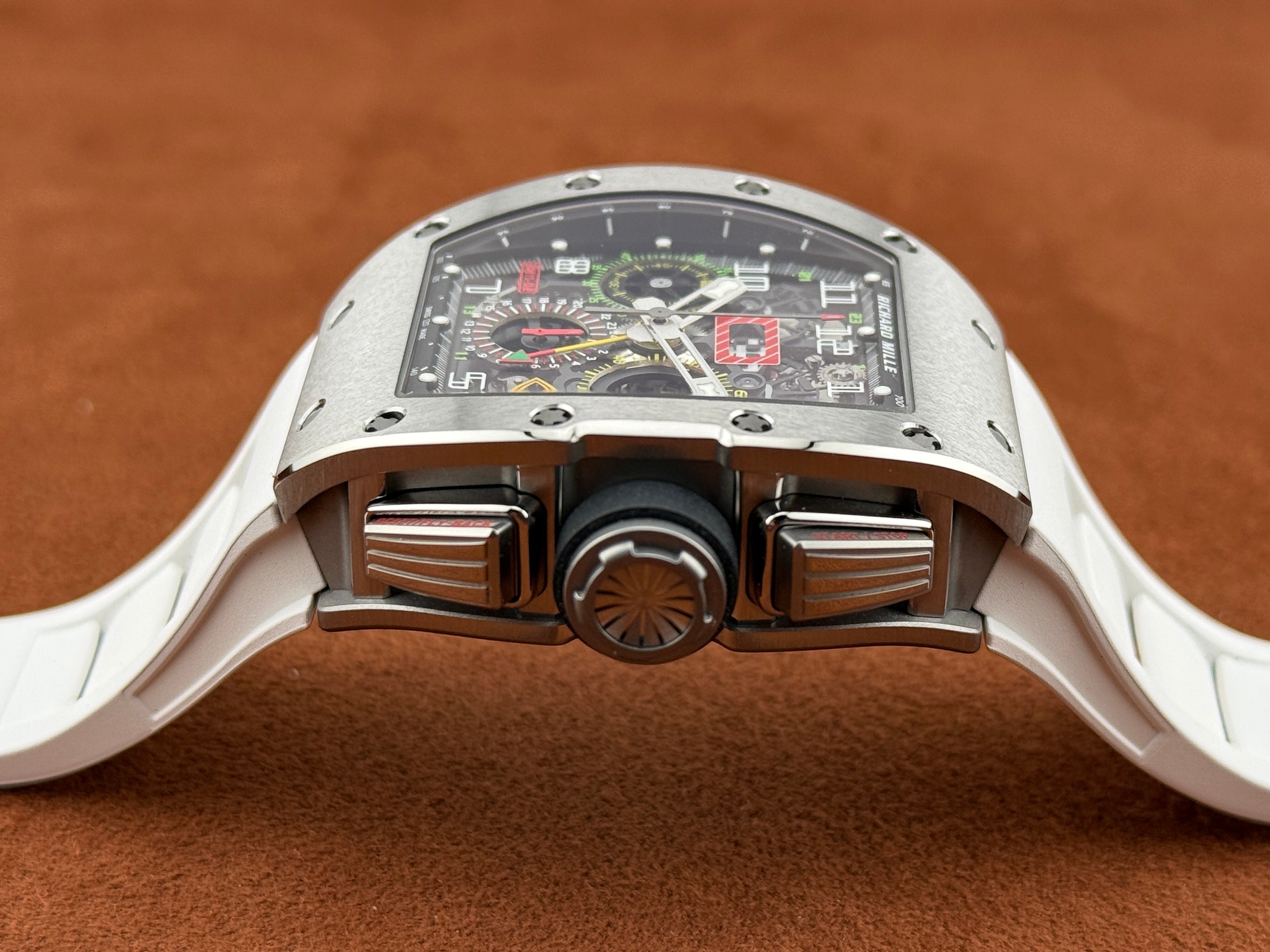 Richard Mille RM 11-02 Ti, Automatic Flyback Chronograph Dual Time Zone, Titanium