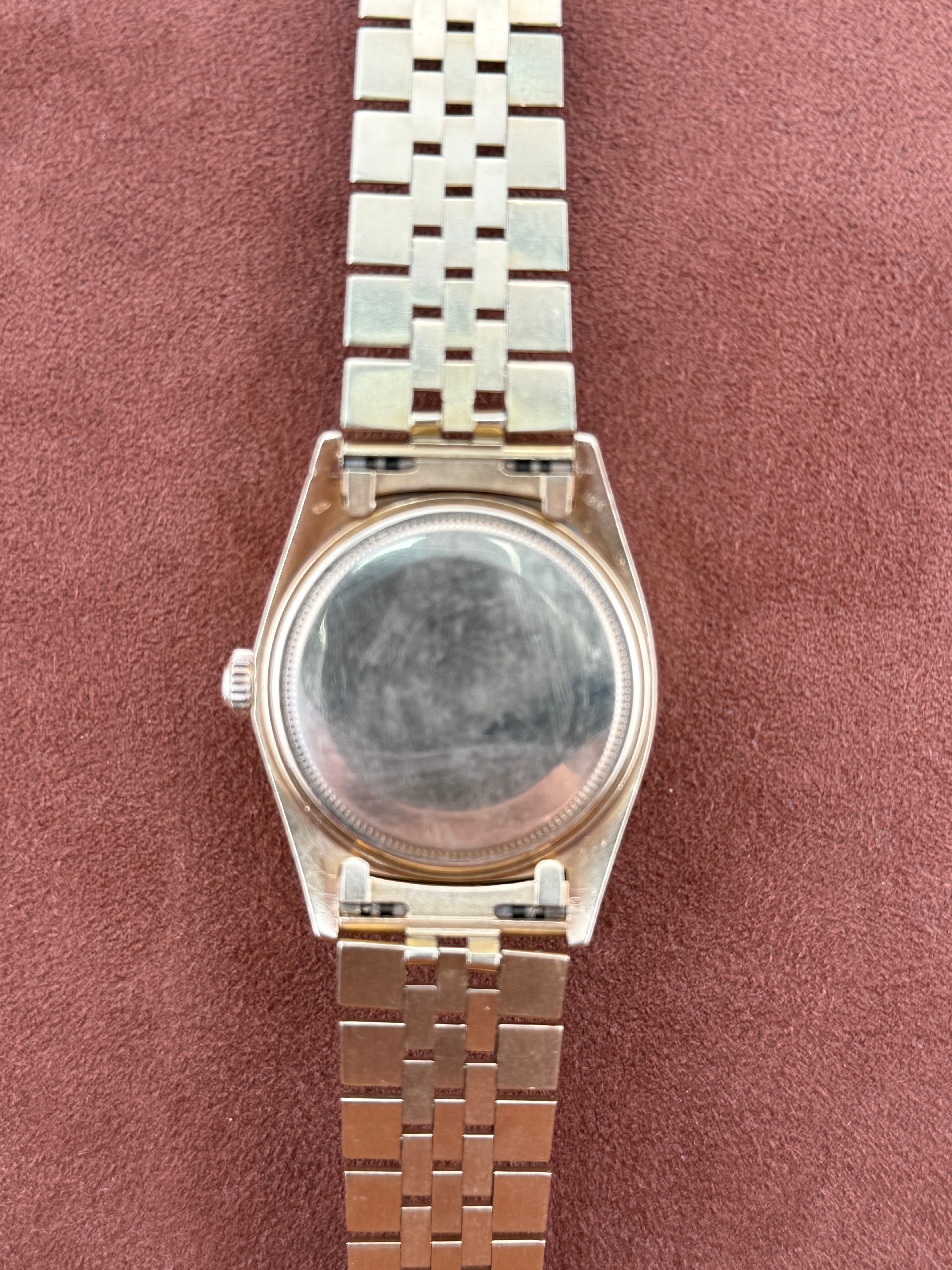 Rolex Oyster Perpetual Datejust Ref. 1601 — 18k Yellow Gold, Lapis Lazuli Khanjar Dial, Circa 1975