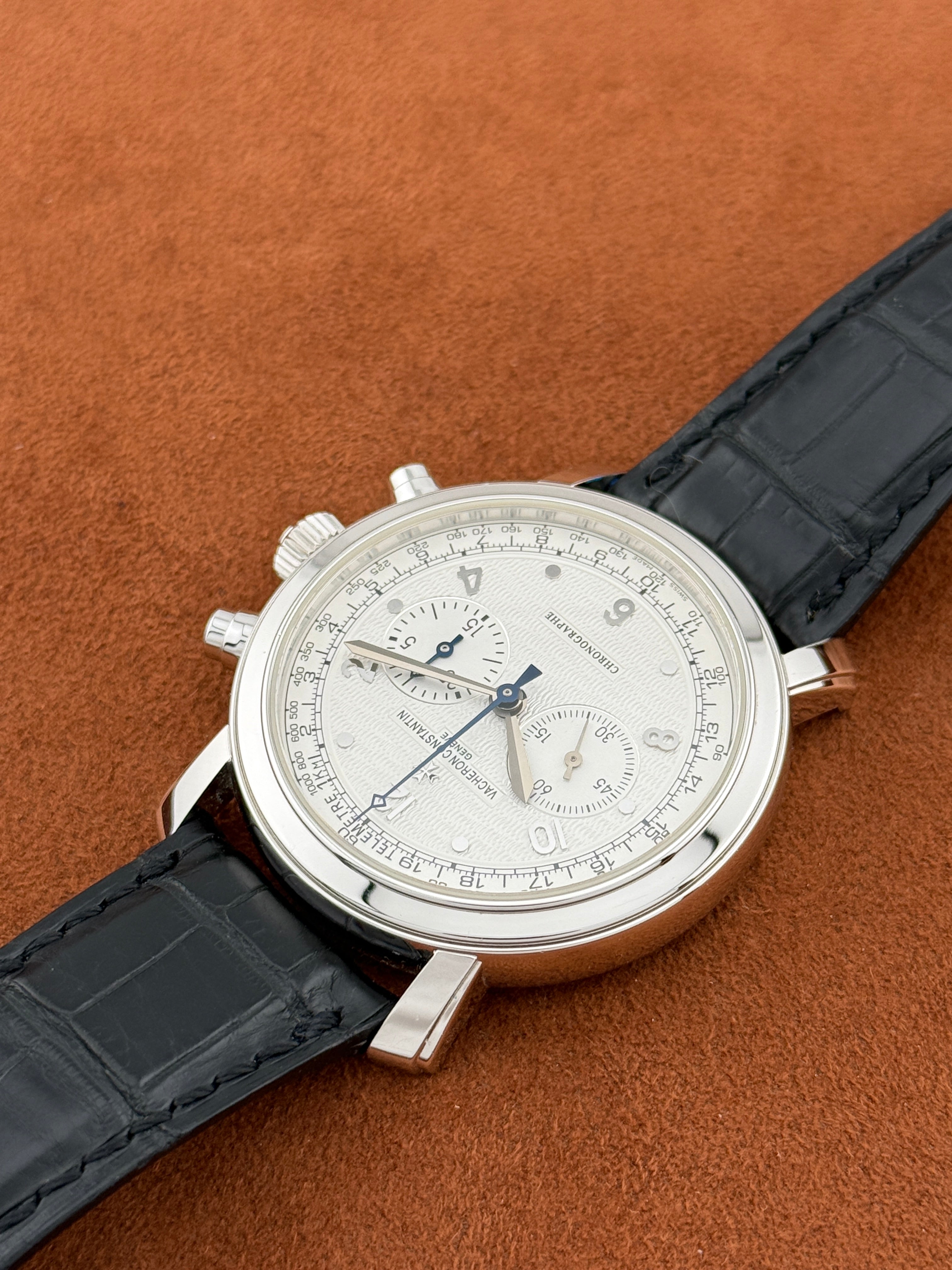 Vacheron Constantin Malte Chronograph Ref. 47120, White Gold, Guilloché Dial