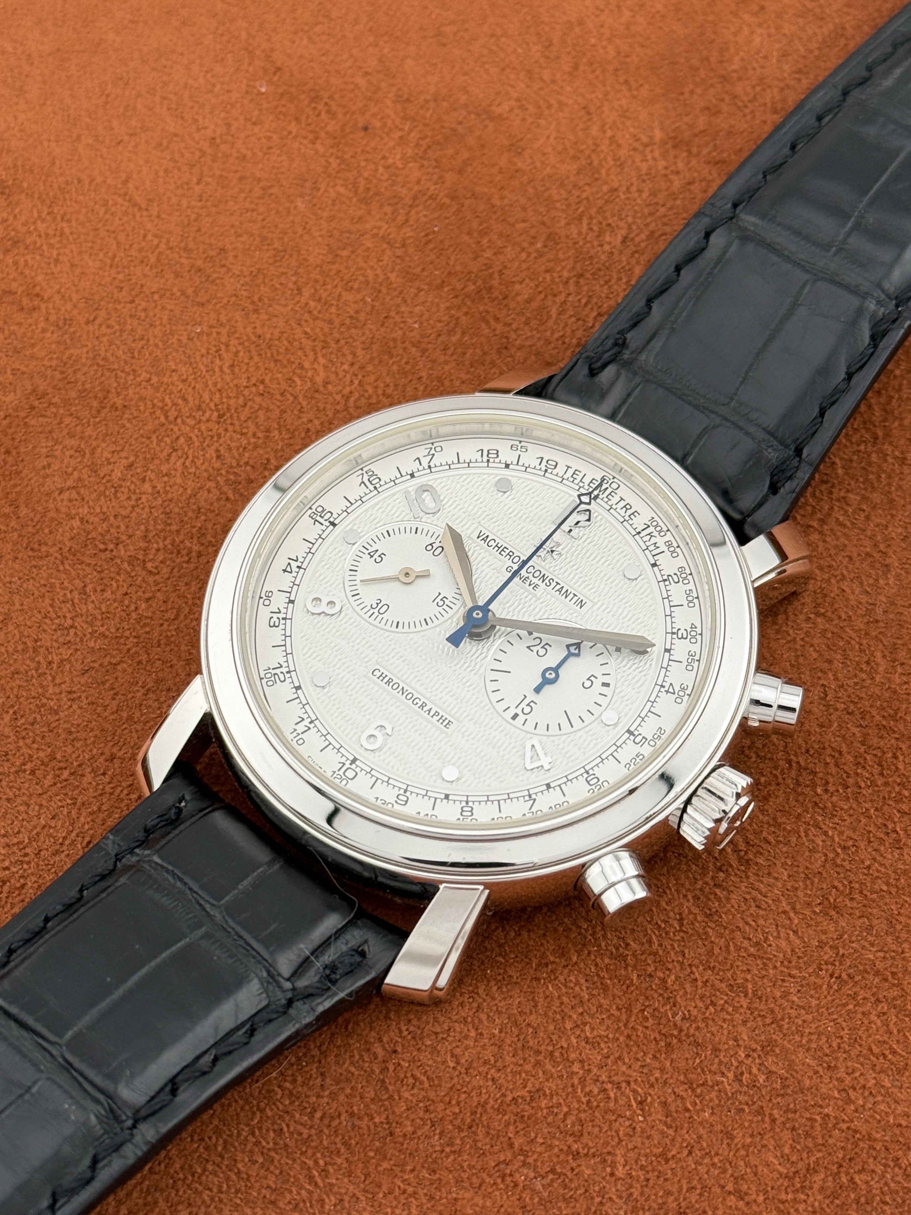 Vacheron Constantin Malte Chronograph Ref. 47120, White Gold, Guilloché Dial