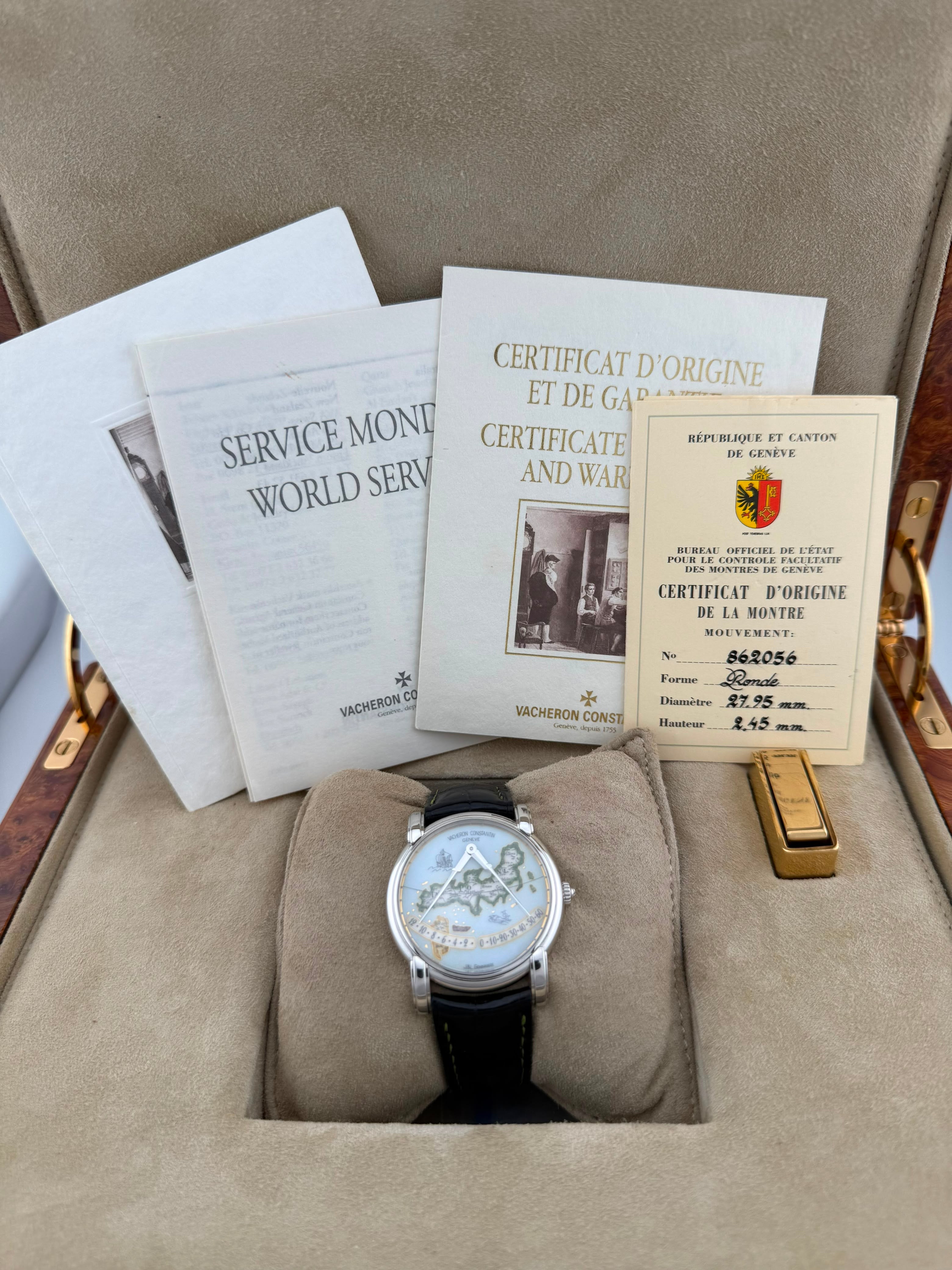 Vacheron Constantin Mercator “Email Japon” Ref. 43050/000P-8831 — Platinum, Nº 13/30, Full Set, 2001