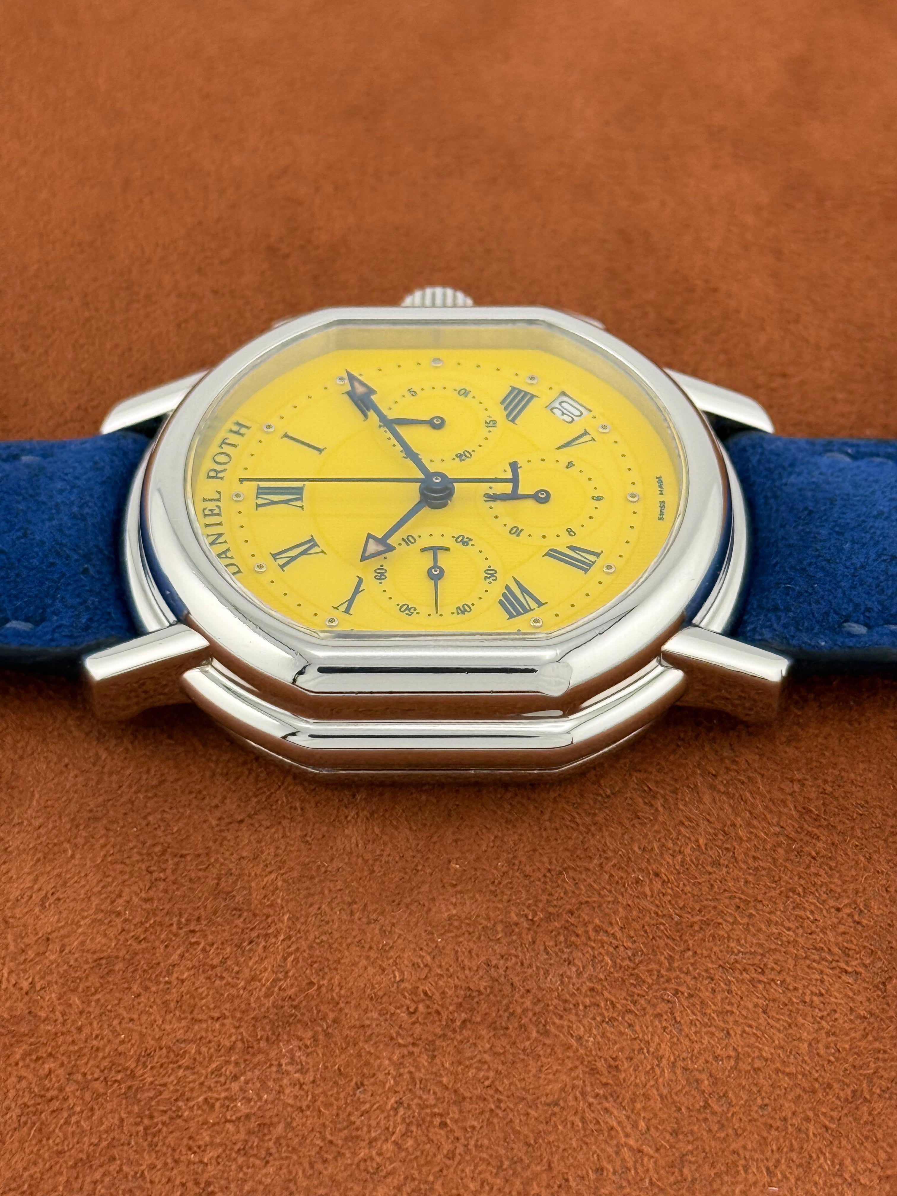 Daniel Roth Masters Chronograph Ref. S247 – Yellow Dial, Stainless Steel, El Primero