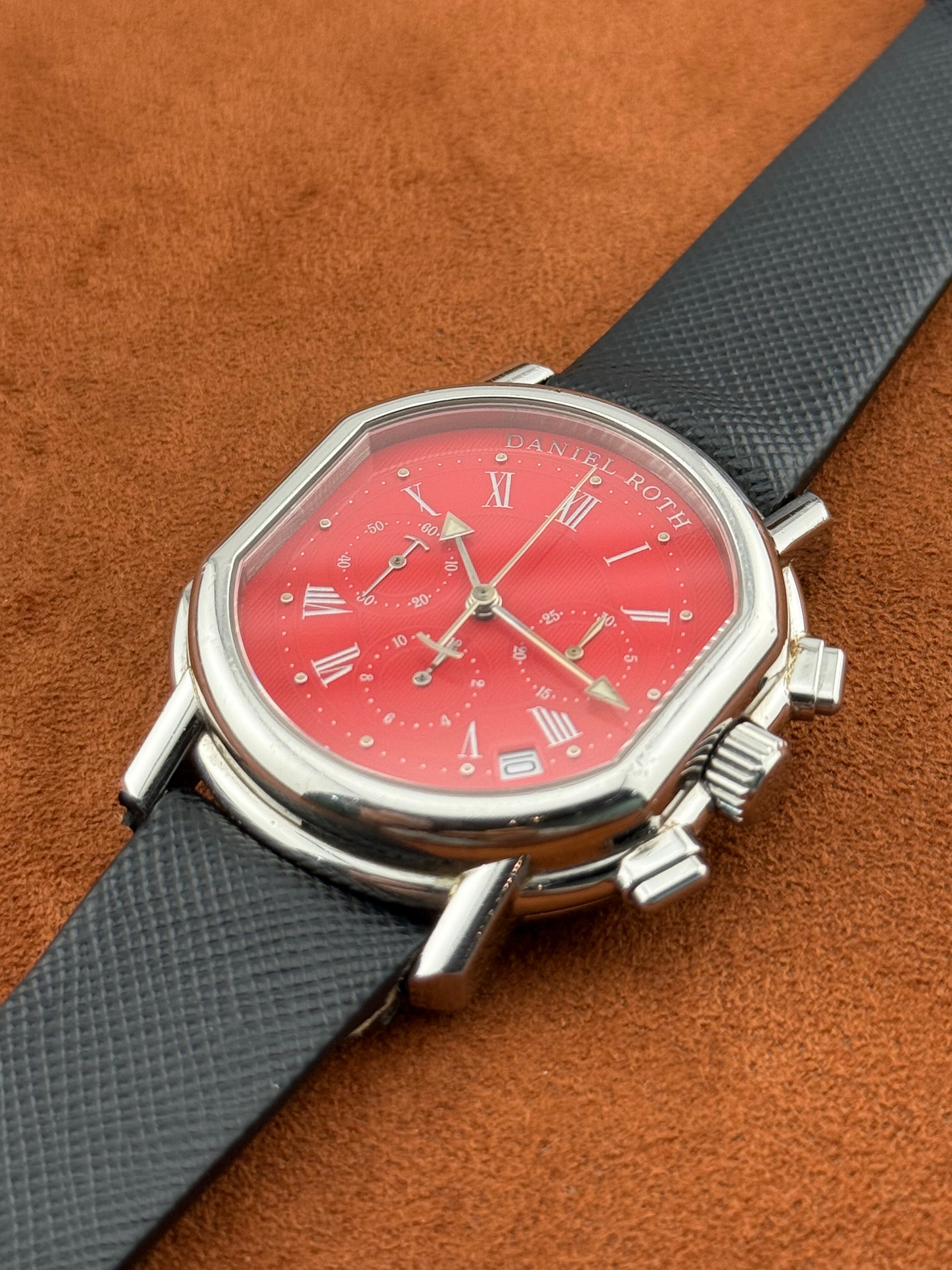 Daniel Roth Masters Chronograph Ref. S247 – Red Dial, Stainless Steel, El Primero