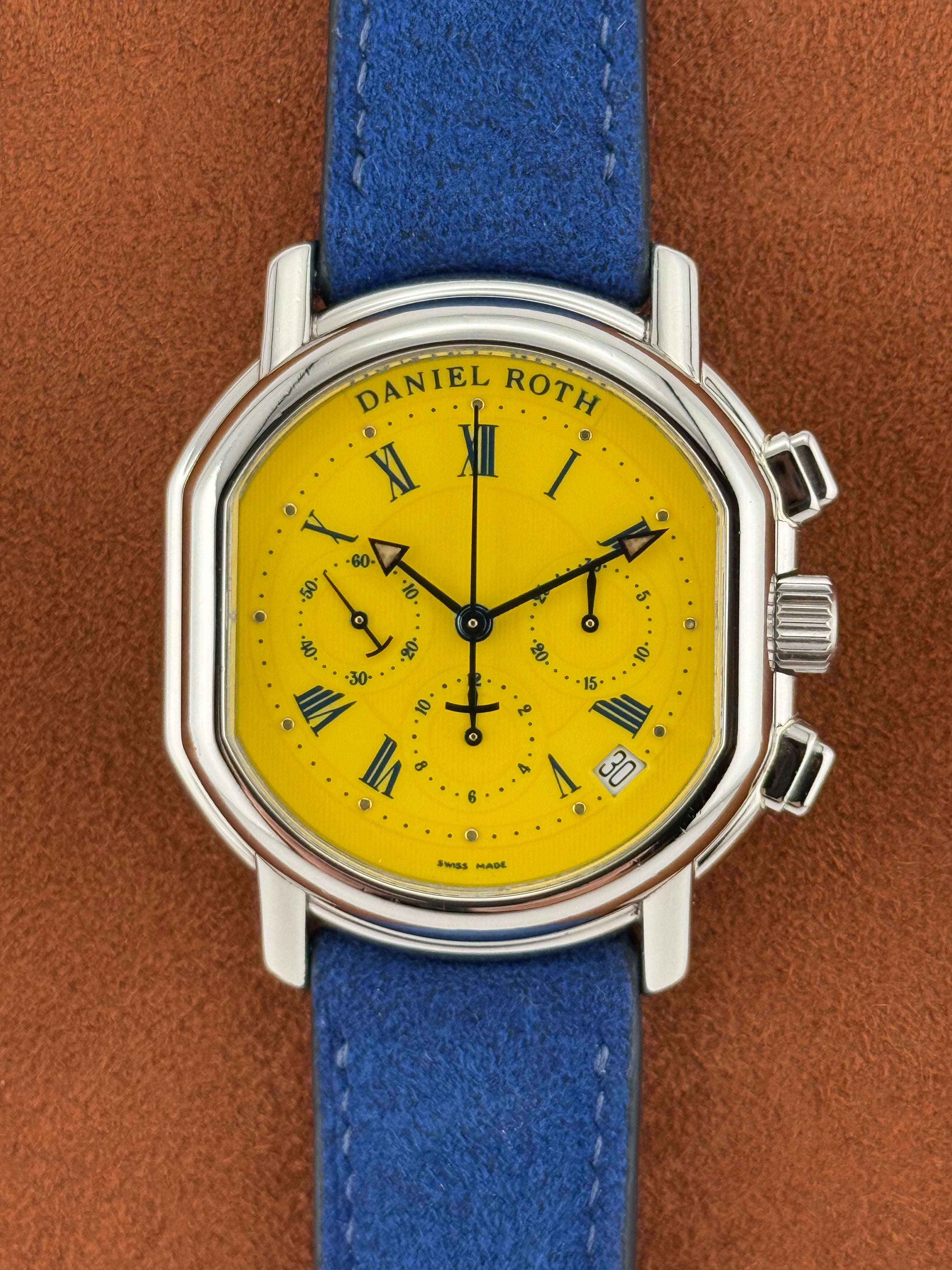 Daniel Roth Masters Chronograph Ref. S247 – Yellow Dial, Stainless Steel, El Primero