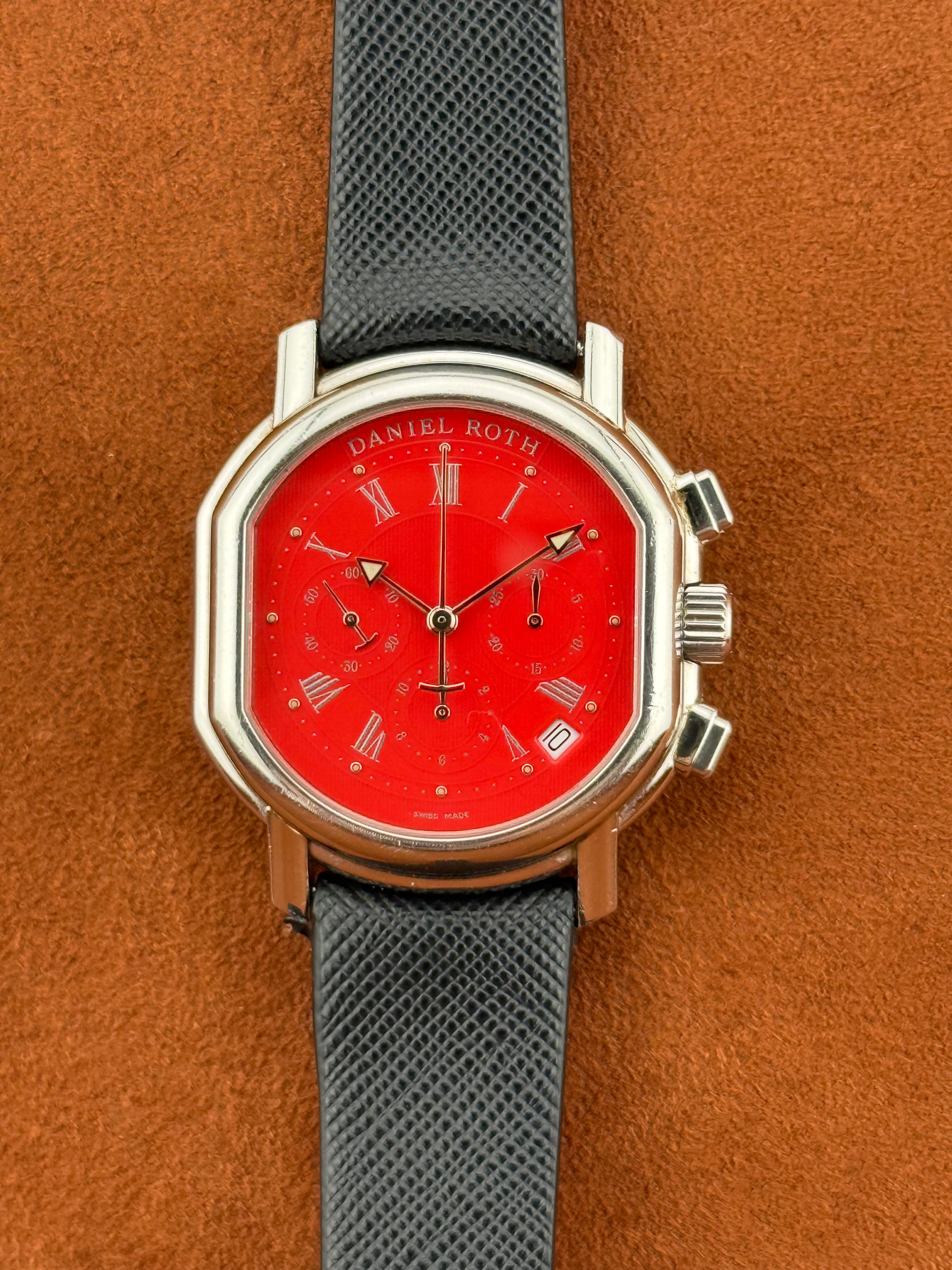 Daniel Roth Masters Chronograph Ref. S247 – Red Dial, Stainless Steel, El Primero
