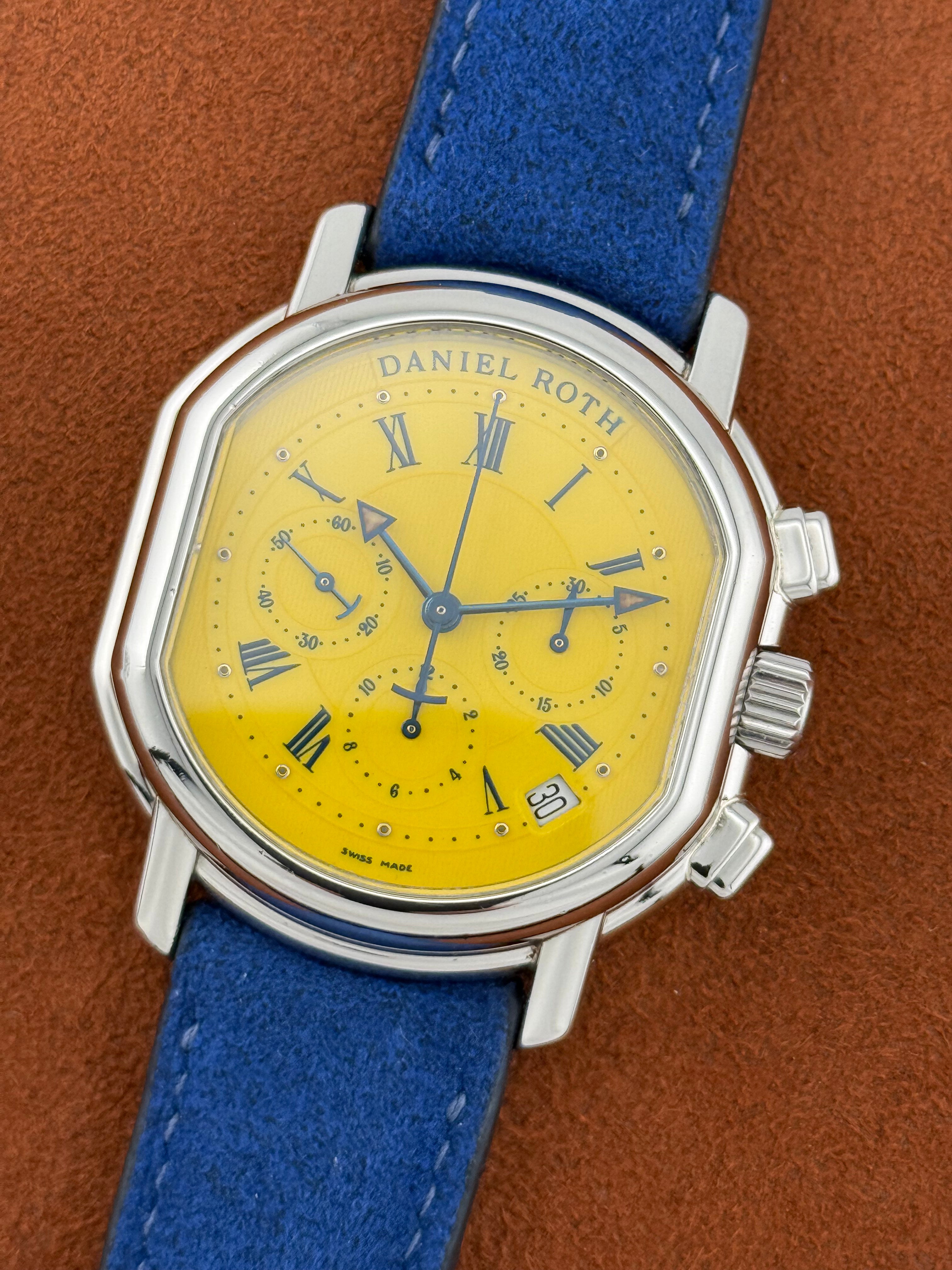Daniel Roth Masters Chronograph Ref. S247 – Yellow Dial, Stainless Steel, El Primero
