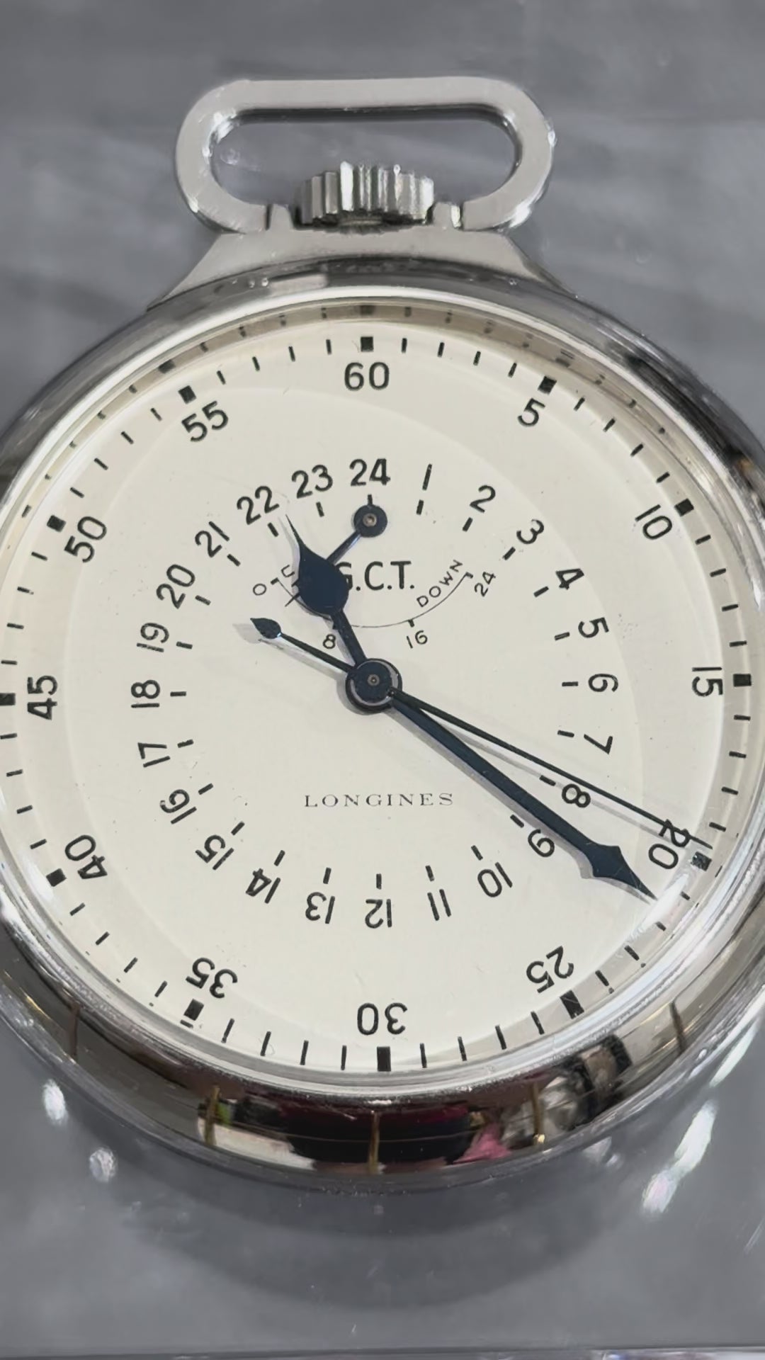 Longines Greenwich Civil Time Navigation Pocket Watch Circa 1940