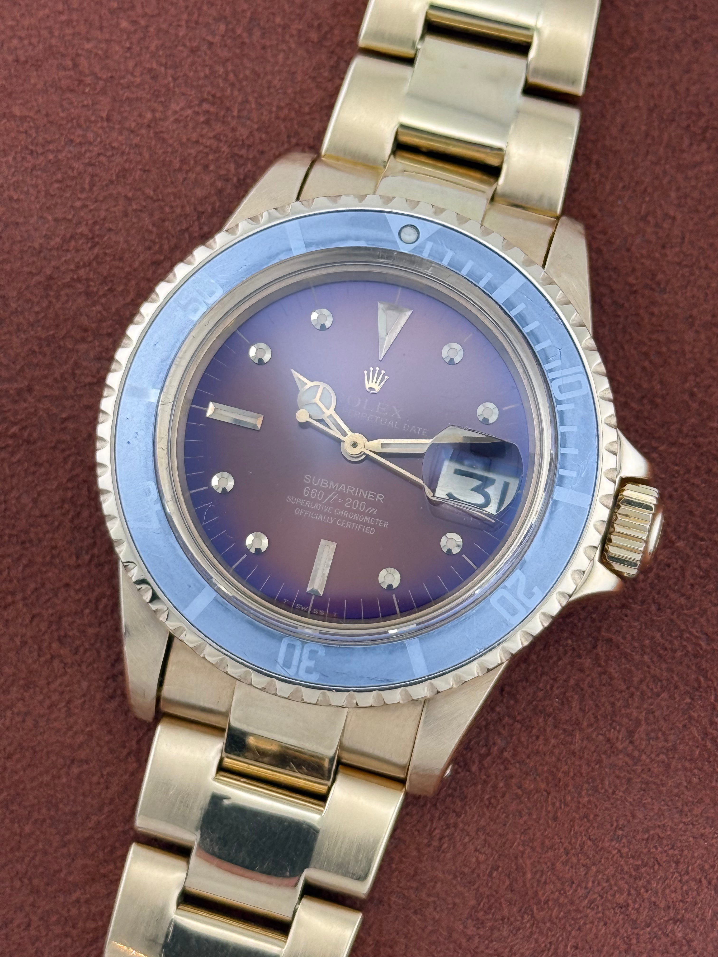 Rolex Submariner Date Ref. 1680 – 18K Gold, Tropical Dial, Bracelet, Circa 1978