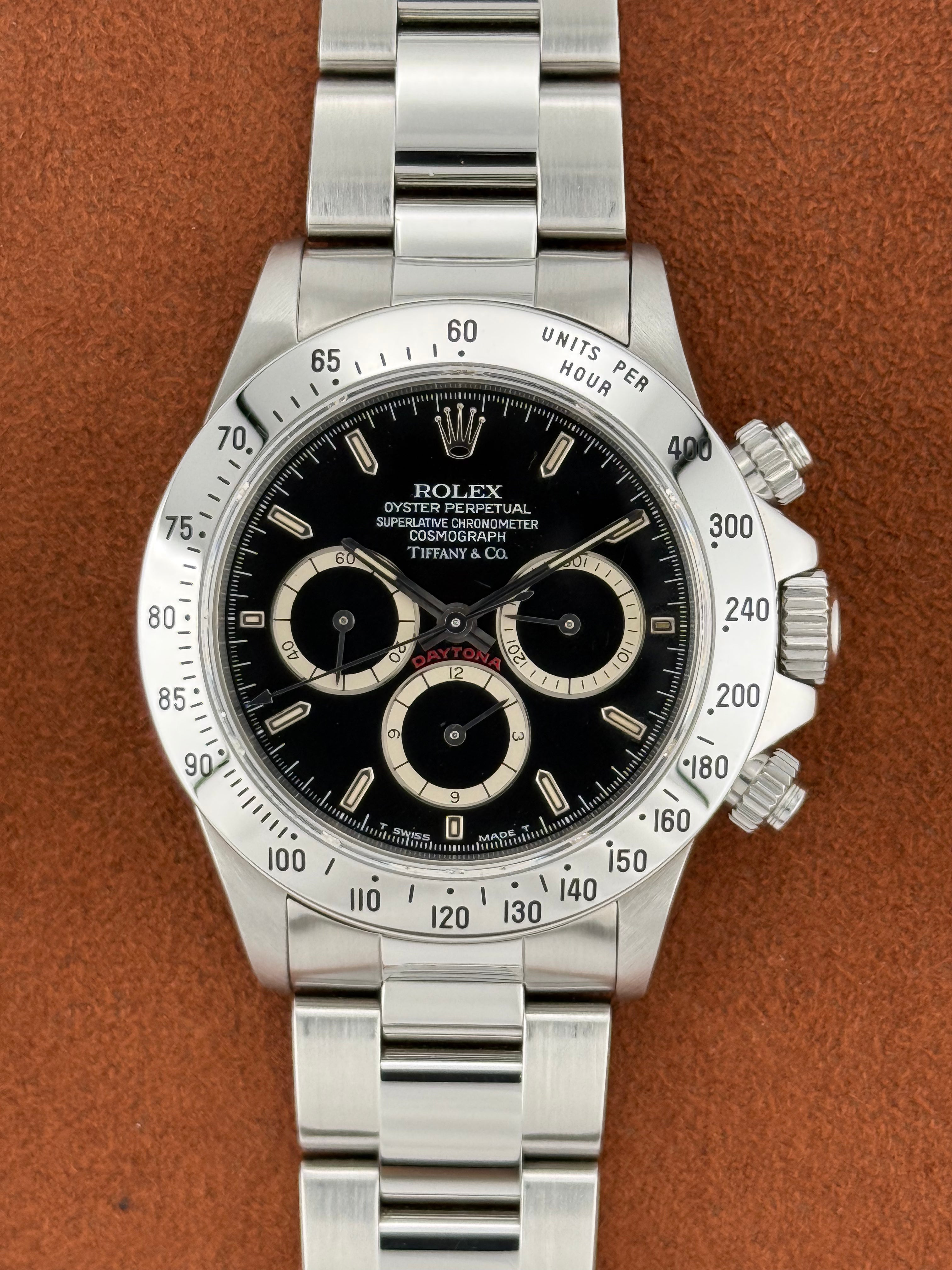 Rolex Cosmograph Daytona Ref. 16520 – Tiffany & Co. Dial, Zenith Movement, Full Set