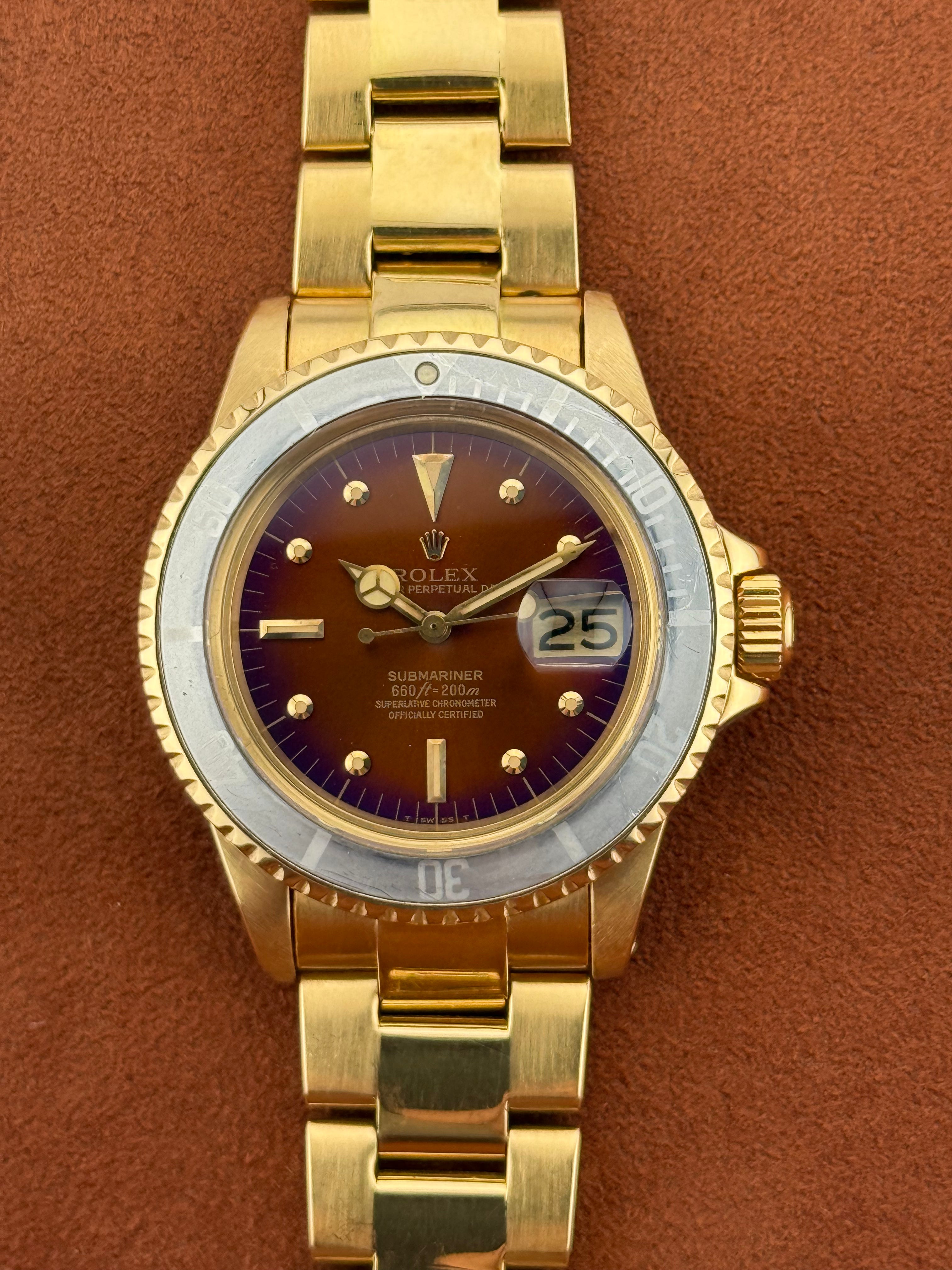 Rolex Submariner Date Ref. 1680 – 18K Gold, Tropical Dial, Bracelet, Circa 1978