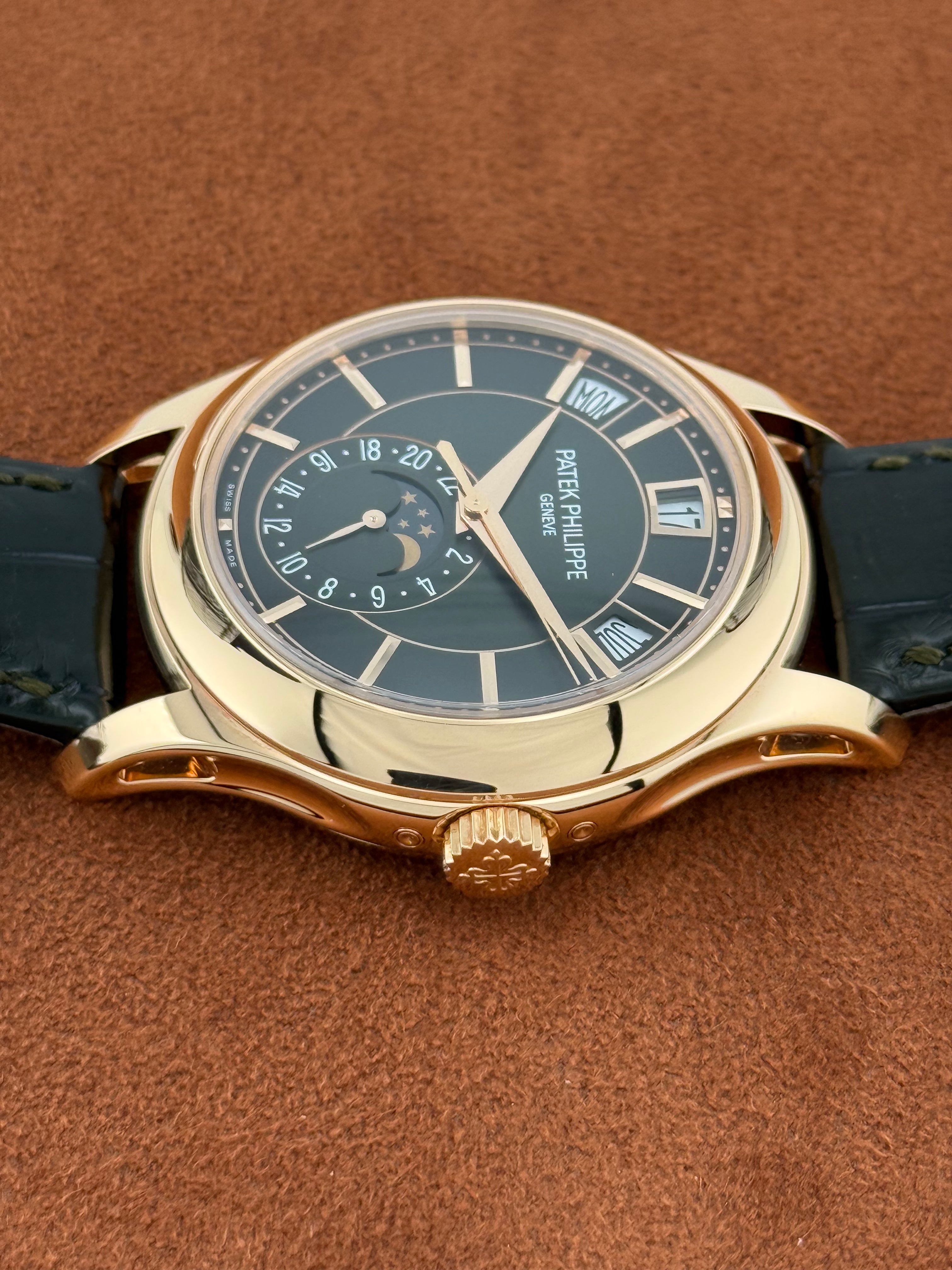 Patek Philippe Complications Annual Calendar Ref. 5205R-011 – Rose Gold, Olive Green Dial